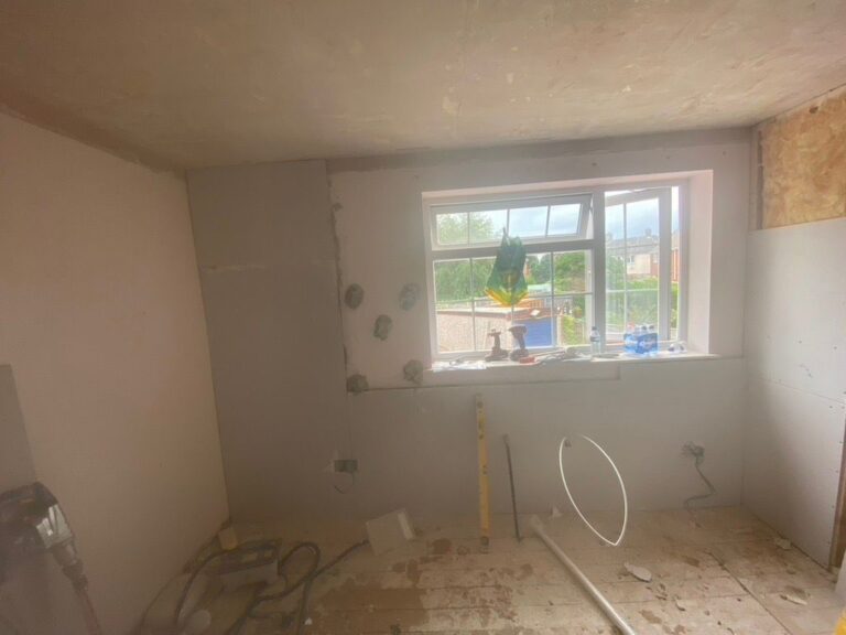 ​New two-storey house extension construction in Hinckley by Renofox Construction specialists.