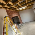 ​New two-storey house extension construction in Hinckley by Renofox Construction specialists.