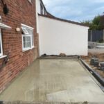 ​Poured concrete foundations and footings for a new home extension project by Renofox Construction in Hinckley.