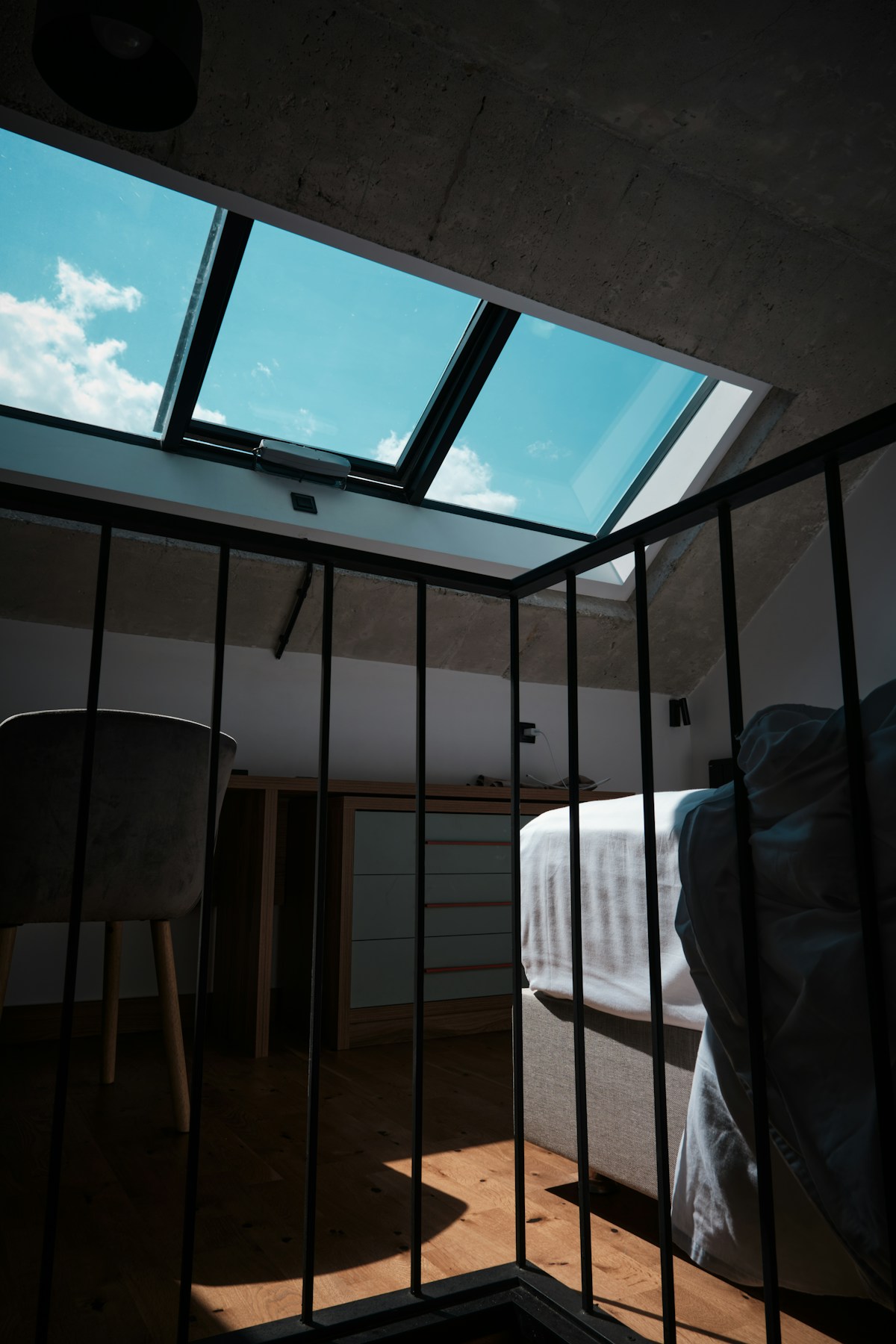 Converted loft bedroom, reference photo